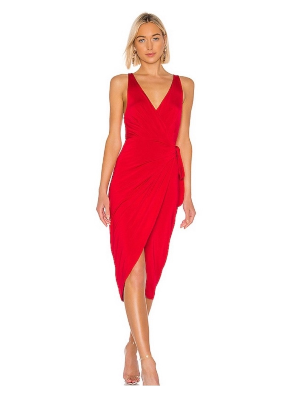 REVOLVE / NBD x NAVEN Red Wrap Dress NWT-SOLD OUT